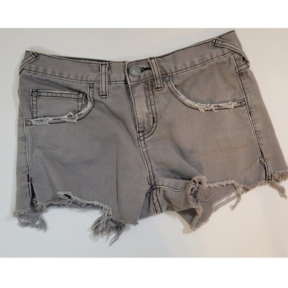 Free People Women’s Size 24 Cutoff Grunge Punk Witchy Whimsigoth Classic Shorts - Picture 2 of 6
